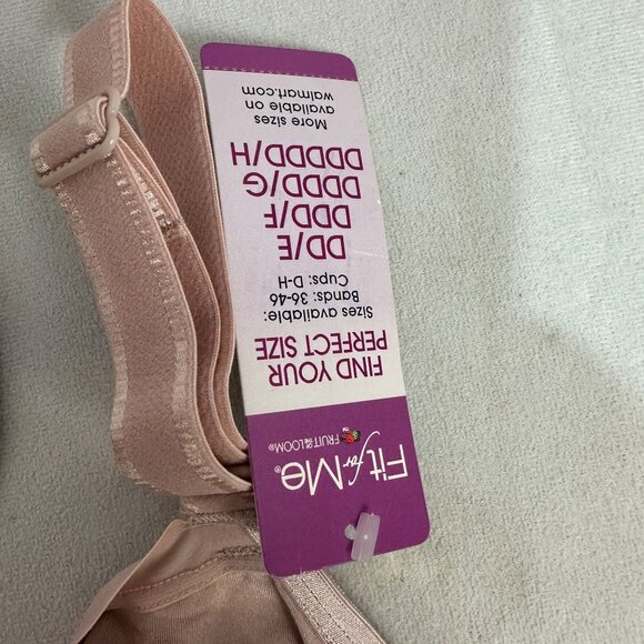 Fit For Me By Fruit Of The Loom Womens 42DDD Silky Smooth Unlined Underwire Bra - Picture 4 of 6